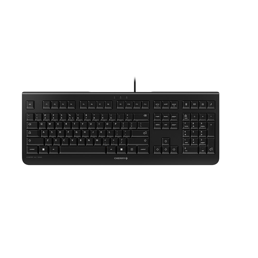 CHERRY KC 1000 toetsenbord Kantoor USB QWERTY Amerikaans Engels Zwart