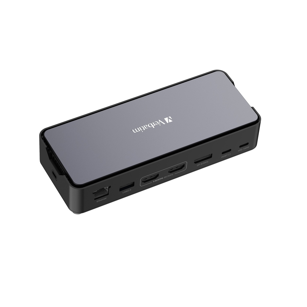 [415076440023] Verbatim USB-C Pro docking station CDS-15S: 15 poorten met SSD-sleuf