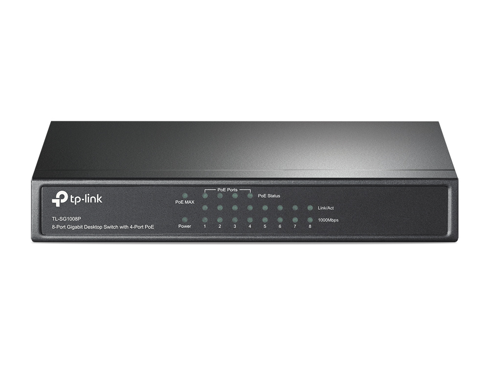 [415748440005] TP-Link TL-SG1008P Managed Gigabit Ethernet (10/100/1000) Power over Ethernet (PoE) Grijs