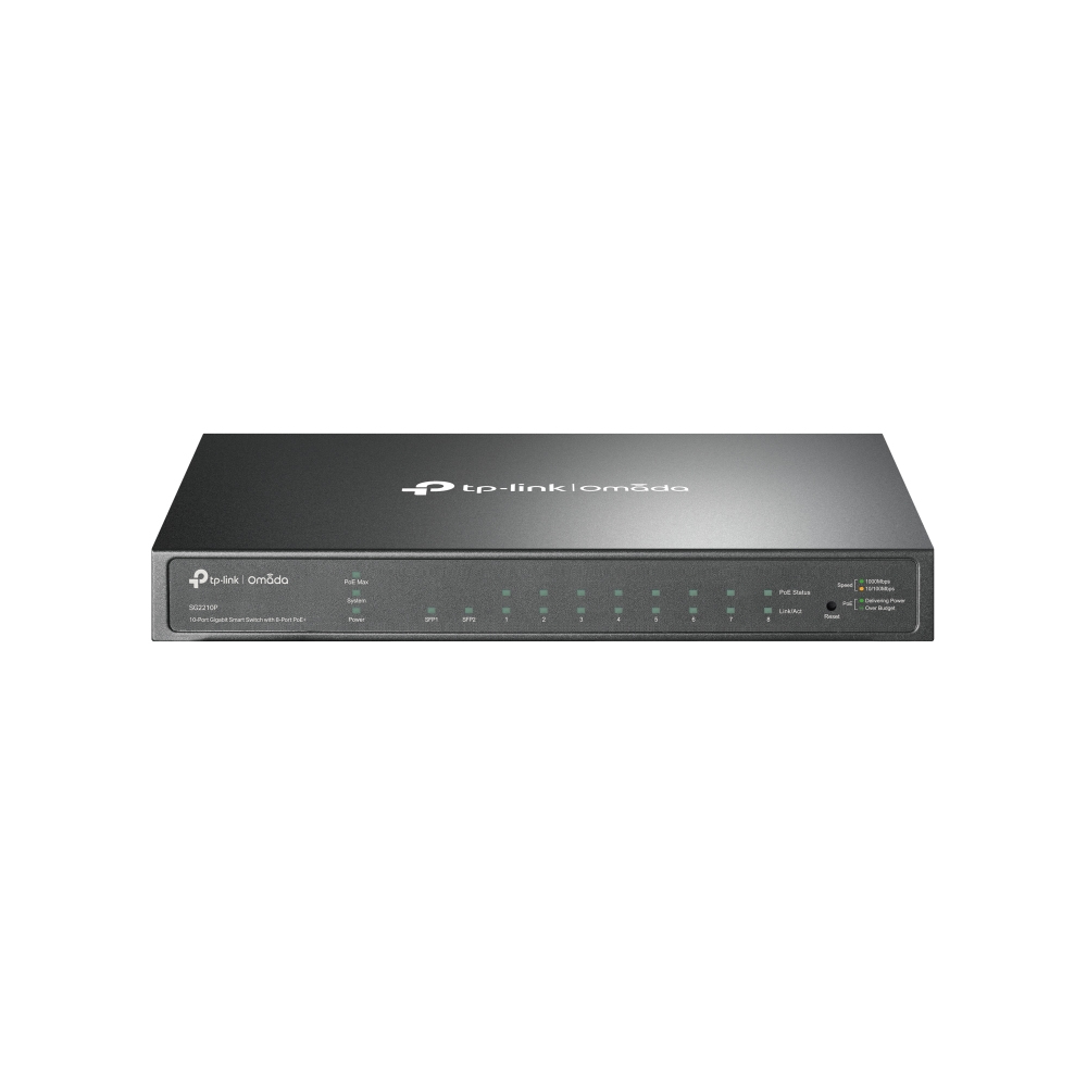 TP-Link Omada SG2210P netwerk-switch Managed L2/L2+ Gigabit Ethernet (10/100/1000) Power over Ethernet (PoE) Zwart