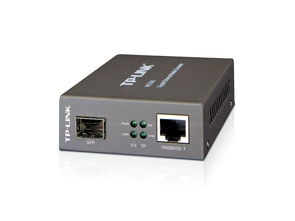 [415748440045] TP-Link MC220L netwerk media converter 1000 Mbit/s Multimode, Single-mode Zwart