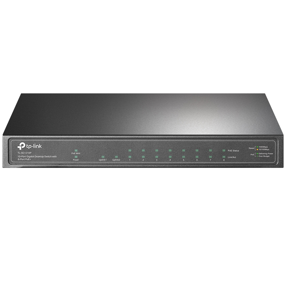 [415748440084] TP-Link TL-SG1210P Unmanaged Gigabit Ethernet (10/100/1000) Power over Ethernet (PoE) Grijs