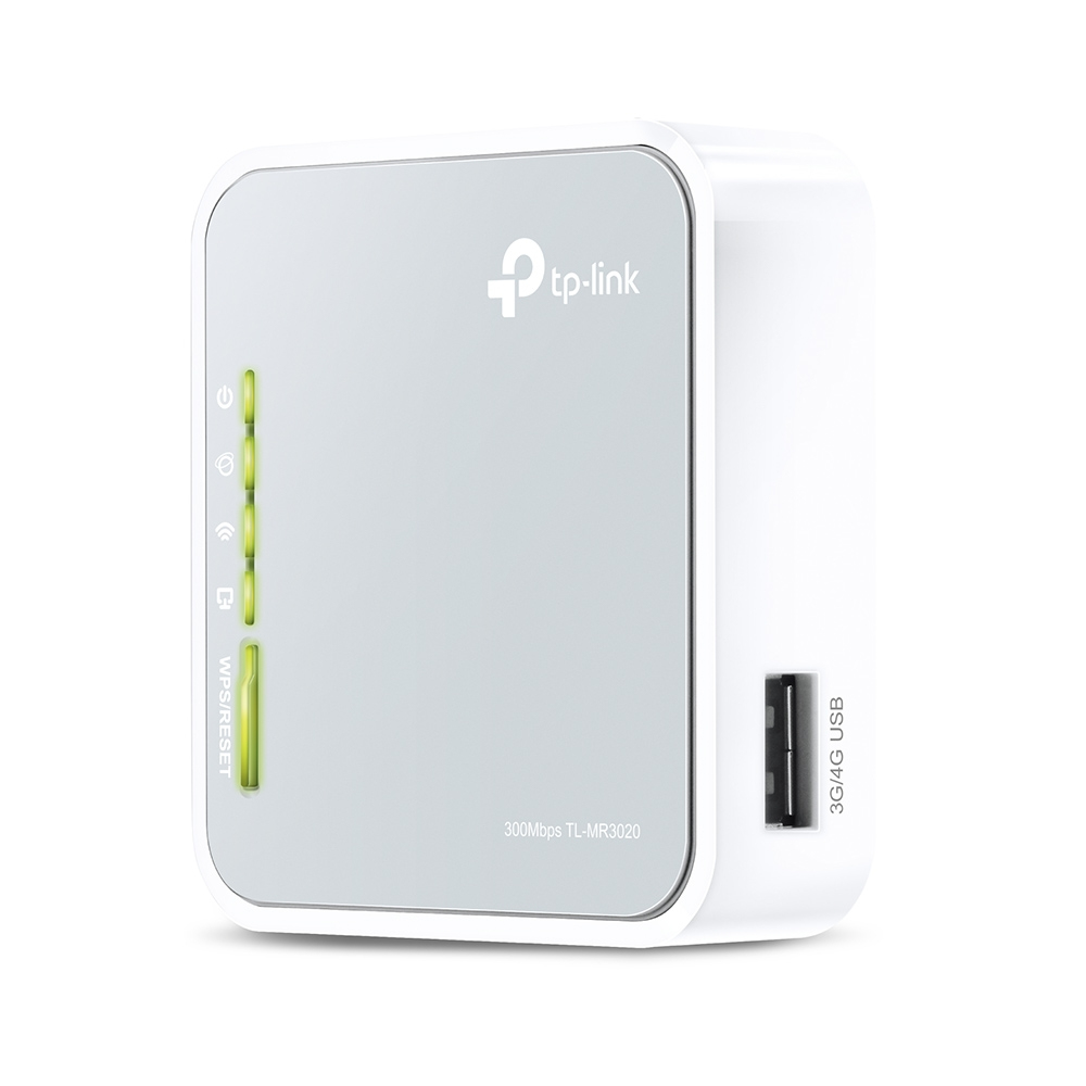[415748440092] TP-Link TL-MR3020 draadloze router Fast Ethernet Single-band (2.4 GHz) 4G Zilver, Wit