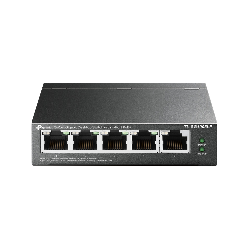 [415748440107] TP-Link TL-SG1005LP netwerk-switch Unmanaged Gigabit Ethernet (10/100/1000) Power over Ethernet (PoE) Zwart
