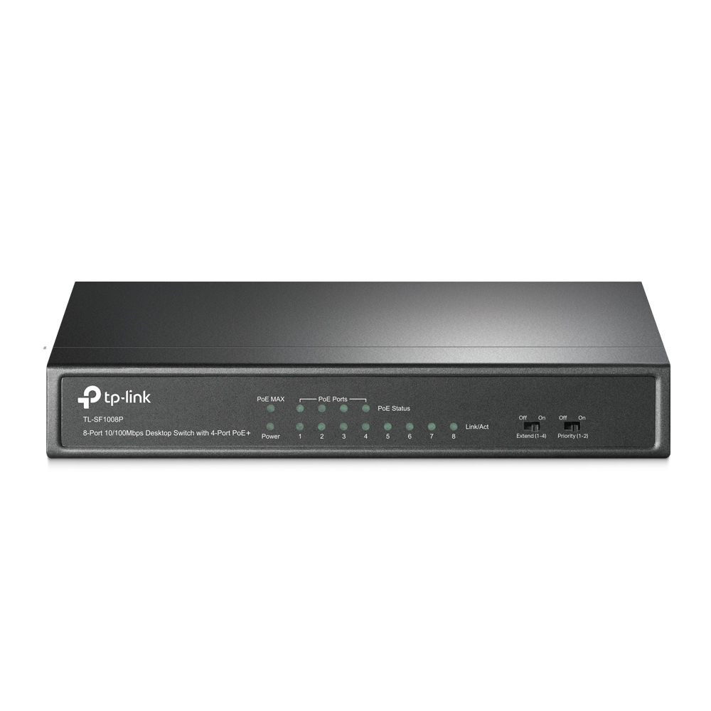 [415748440108] TP-Link TL-SF1008P Unmanaged Fast Ethernet (10/100) Power over Ethernet (PoE) Zwart
