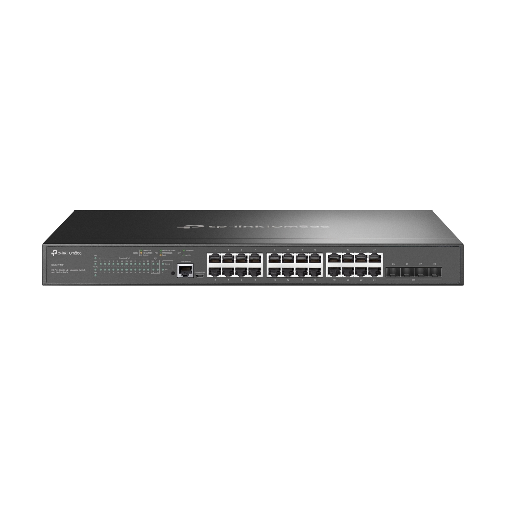 [415748440129] TP-Link Omada SG3428MP netwerk-switch Managed L2+ Gigabit Ethernet (10/100/1000) Power over Ethernet (PoE) 1U Zwart