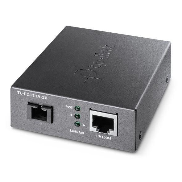 [415748440167] TP-Link TL-FC111A-20 netwerk media converter 100 Mbit/s Single-mode Zwart
