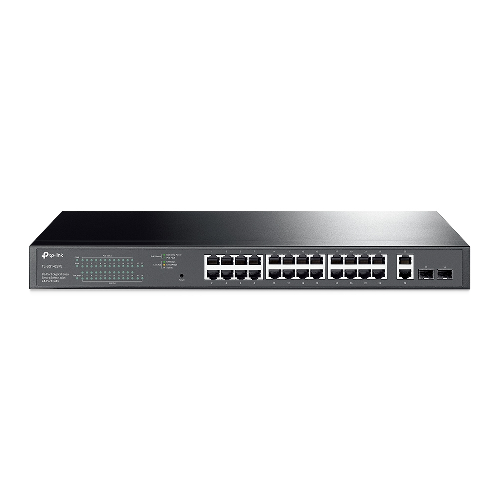 [415748440196] TP-Link TL-SG1428PE netwerk-switch Managed L2 Gigabit Ethernet (10/100/1000) Power over Ethernet (PoE) 1U Zwart