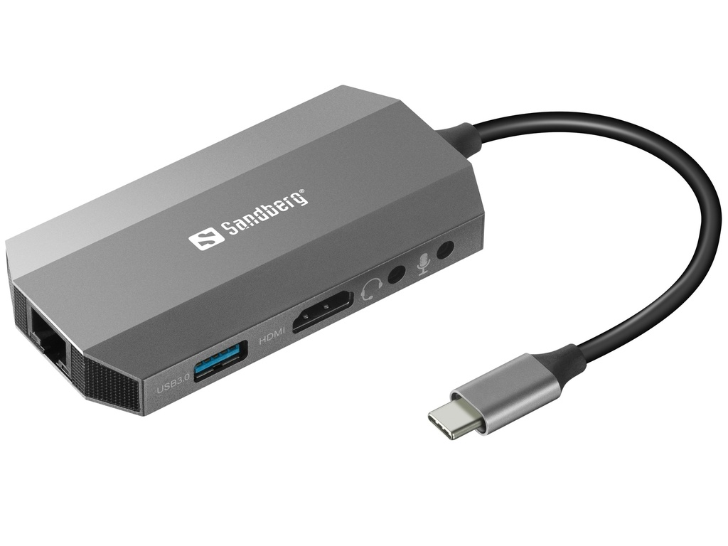 [415811440006] Sandberg USB-C 6-in1 Travel Dock