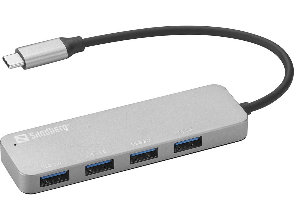 [415811440023] Sandberg USB-C to 4 x USB 3.0 Hub SAVER
