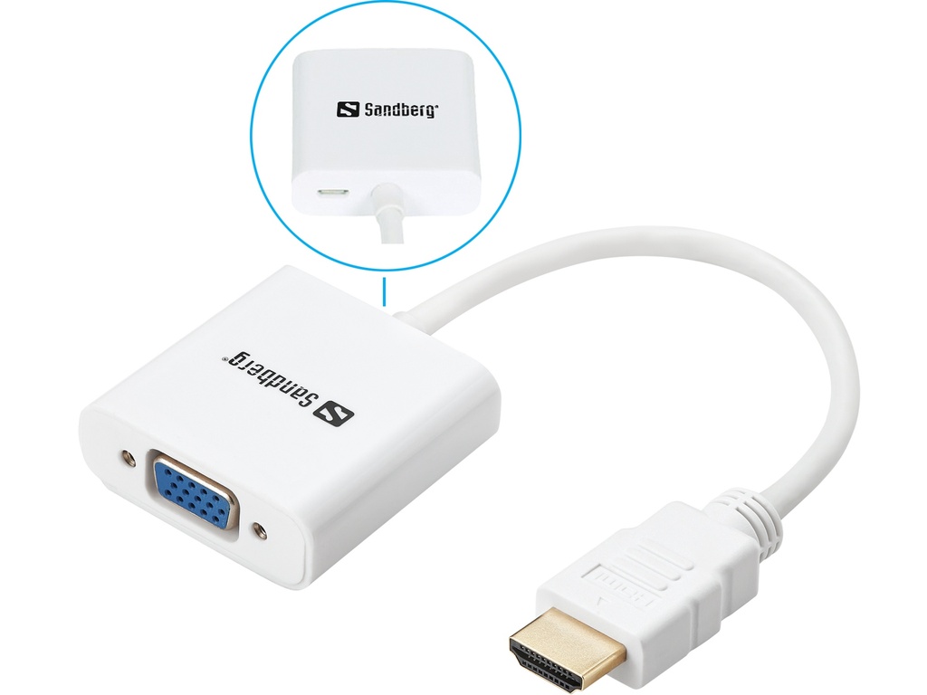 [415811440028] Sandberg HDMI to VGA Converter