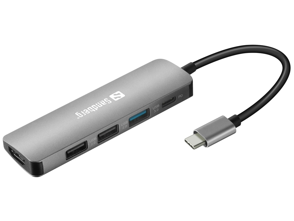 [415811440036] Sandberg USB-C Dock HDMI+3xUSB+PD 100W