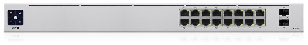 [415852440002] Ubiquiti UniFi 16-Port PoE Managed L2/L3 Gigabit Ethernet (10/100/1000) Power over Ethernet (PoE) 1U Zilver