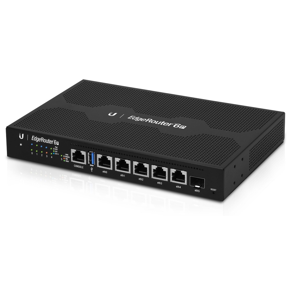 [415852440099] Ubiquiti EdgeRouter 6P bedrade router Gigabit Ethernet Zwart