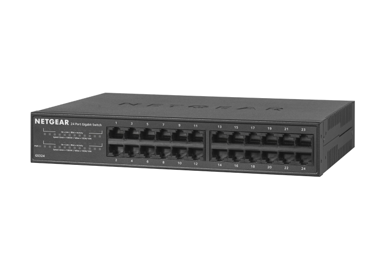 [415853440049] NETGEAR GS324 Unmanaged Gigabit Ethernet (10/100/1000) Zwart