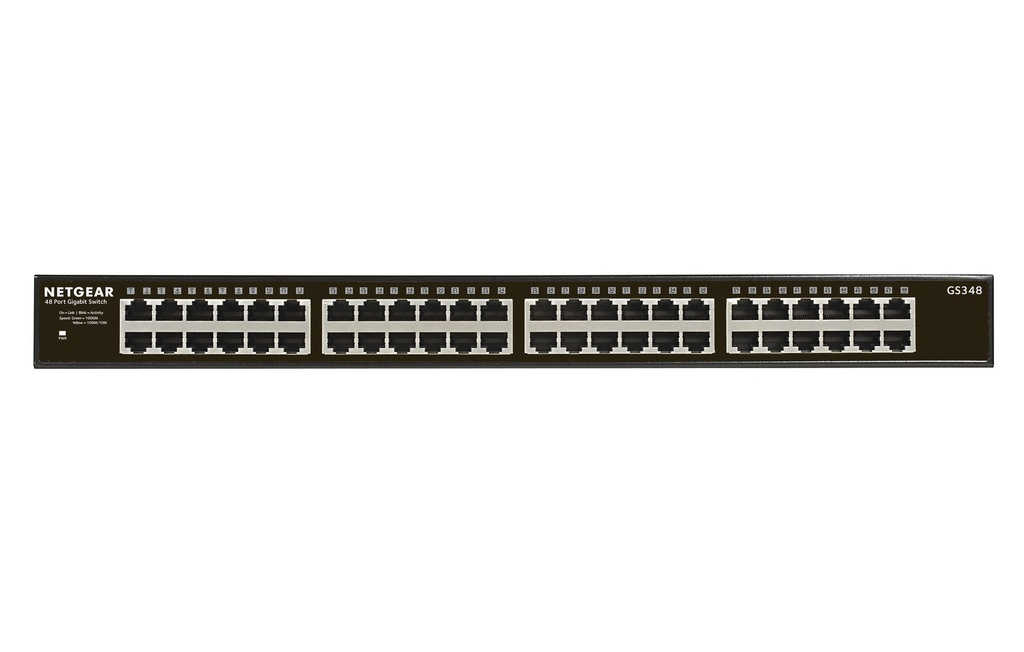 NETGEAR GS348 Unmanaged Gigabit Ethernet (10/100/1000) 1U Zwart