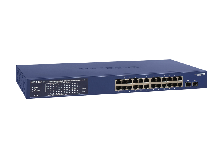 [415853440089] NETGEAR GS724TP-300EUS netwerk-switch Managed L2/L3/L4 Gigabit Ethernet (10/100/1000) Power over Ethernet (PoE) Blauw