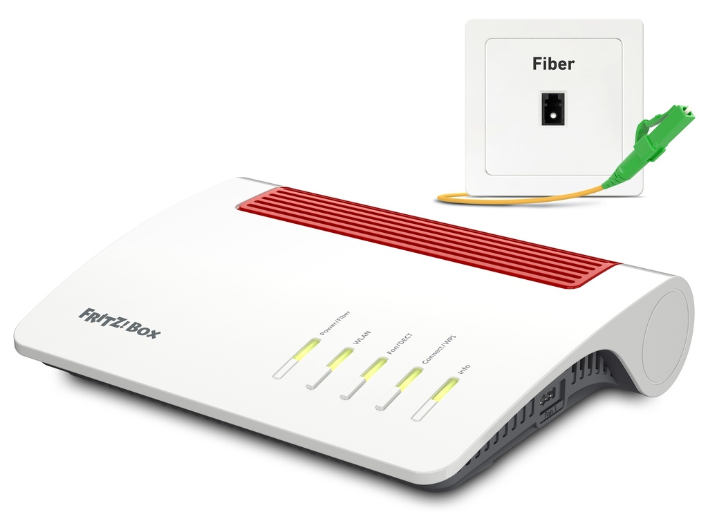 [415854440016] FRITZ!Box 5590 Fiber draadloze router Gigabit Ethernet Dual-band (2.4 GHz / 5 GHz) Wit