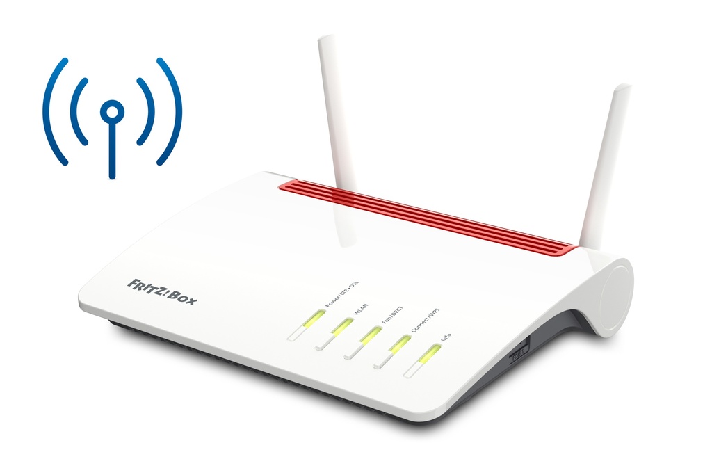 [415854440019] FRITZ!Box 6890 LTE draadloze router Gigabit Ethernet Dual-band (2.4 GHz / 5 GHz) 4G Zwart, Rood, Wit