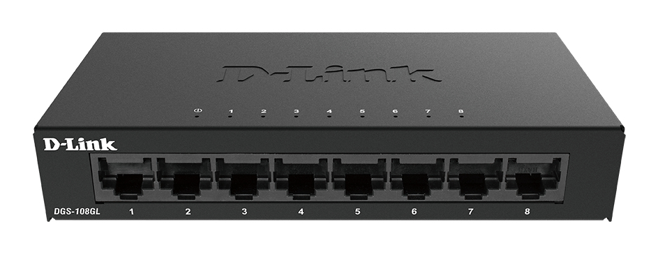 [415856440040] D-Link DGS-108GL Unmanaged Gigabit Ethernet (10/100/1000) Zwart