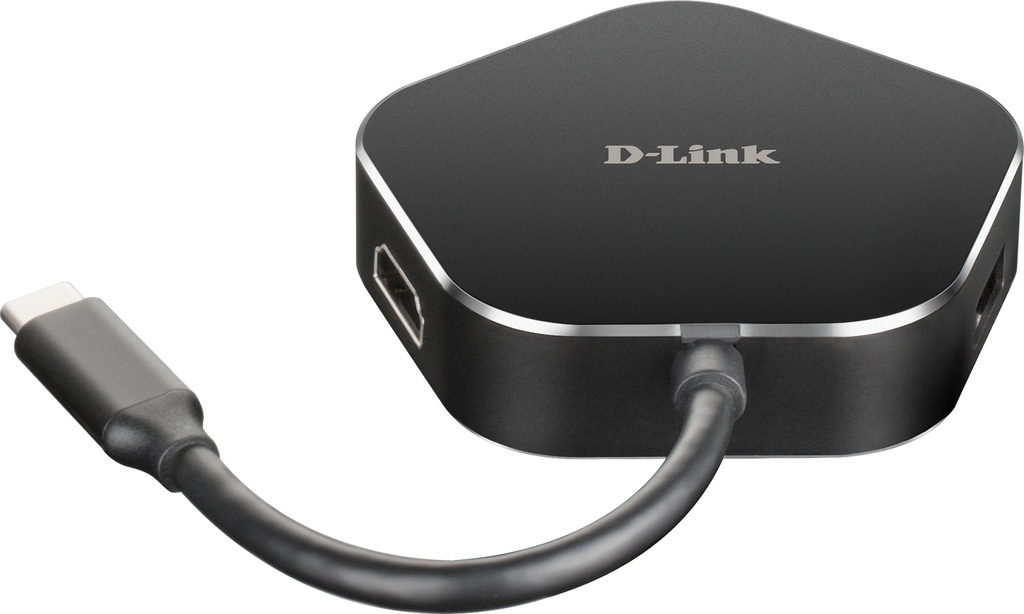 D-Link DUB-M420 laptop dock & poortreplicator Bedraad Thunderbolt 3 Aluminium, Zwart