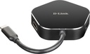 D-Link DUB-M420 laptop dock & poortreplicator Bedraad Thunderbolt 3 Aluminium, Zwart