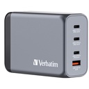 Verbatim 240 W GaN-wandoplader met vier poorten 1 x USB-C PD 140 W /1 x USB-C PD 100 W / 1 x USB-C® PD 65 W / 1 x USB-A QC 3.0 (EU/VK/VS)