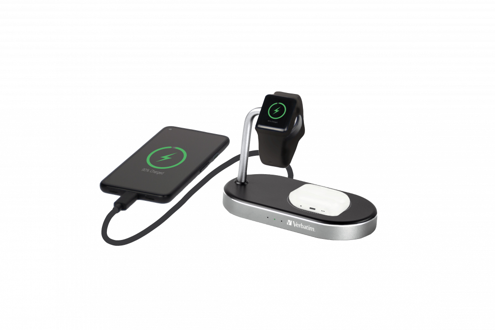 [500076440019] Verbatim WCS-02 Universeel Zwart USB Draadloos opladen Snel opladen Binnen