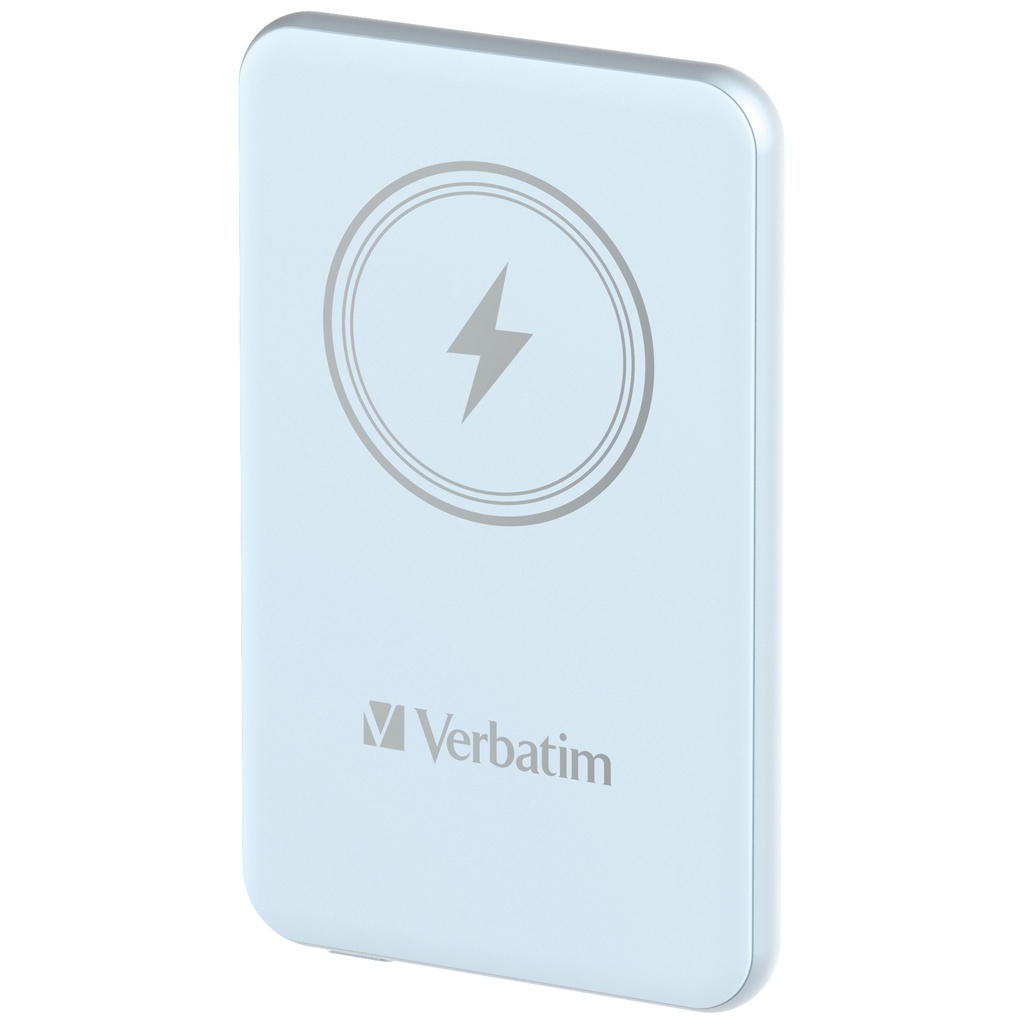 [500076440023] Verbatim Charge 'n' Go Magnetische Draadloze Power Bank 5000mAh Blauw