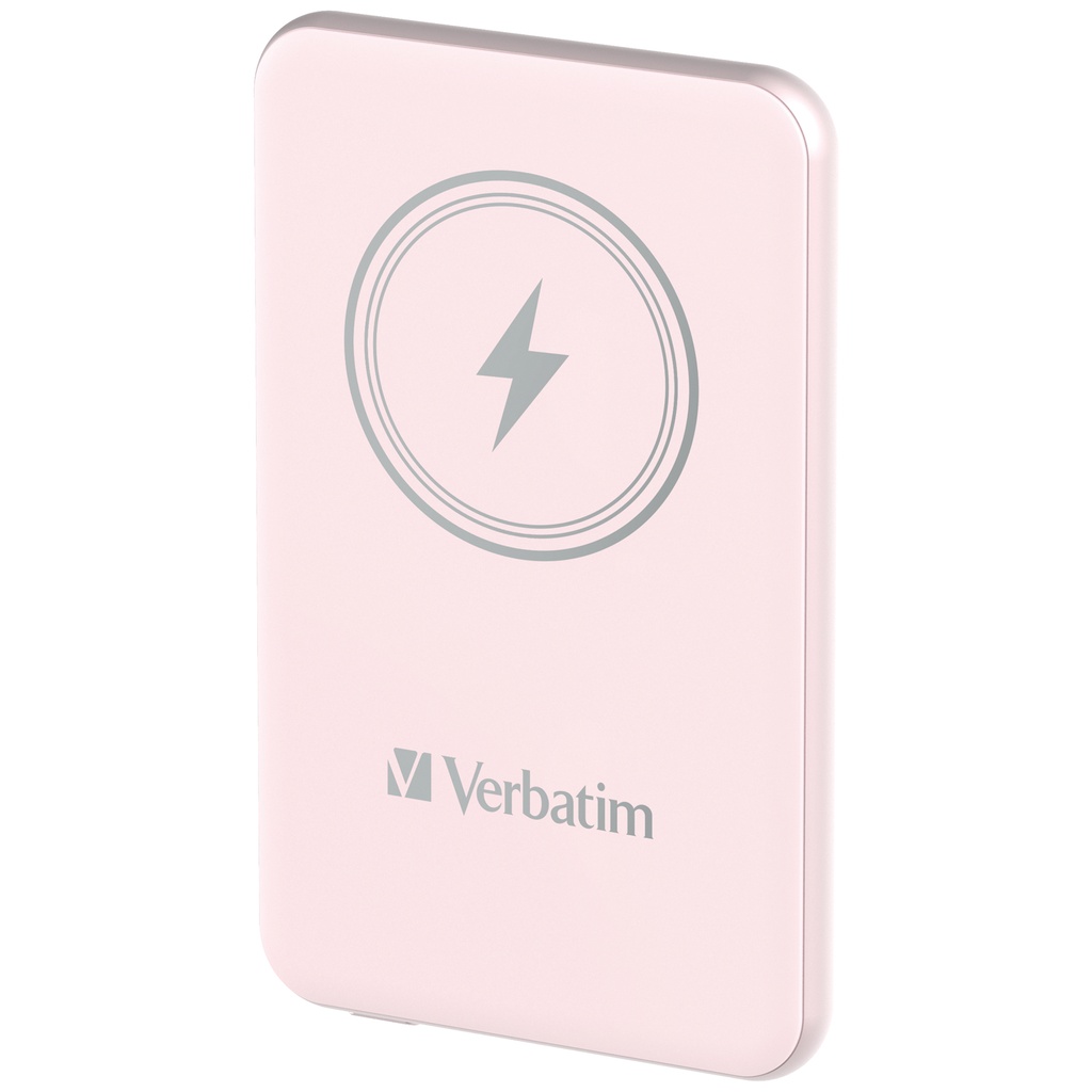 [500076440024] Verbatim Charge 'n' Go Magnetische Draadloze Power Bank 5000mAh Roze