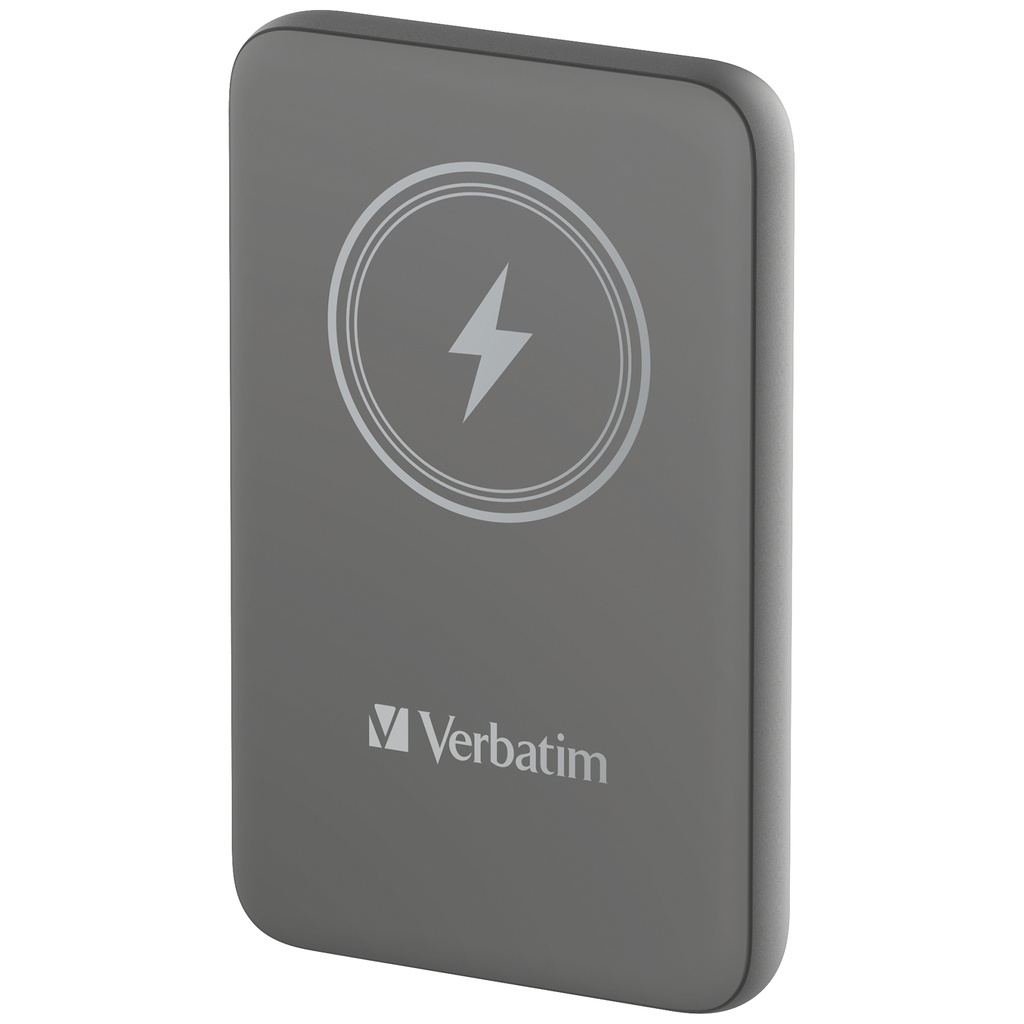 [500076440030] Verbatim Charge 'n' Go Magnetische Draadloze Power Bank 10000mAh Grijs