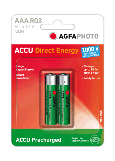 [500570990019] AgfaPhoto Direct Energy AAA Nikkel-Metaalhydride (NiMH)