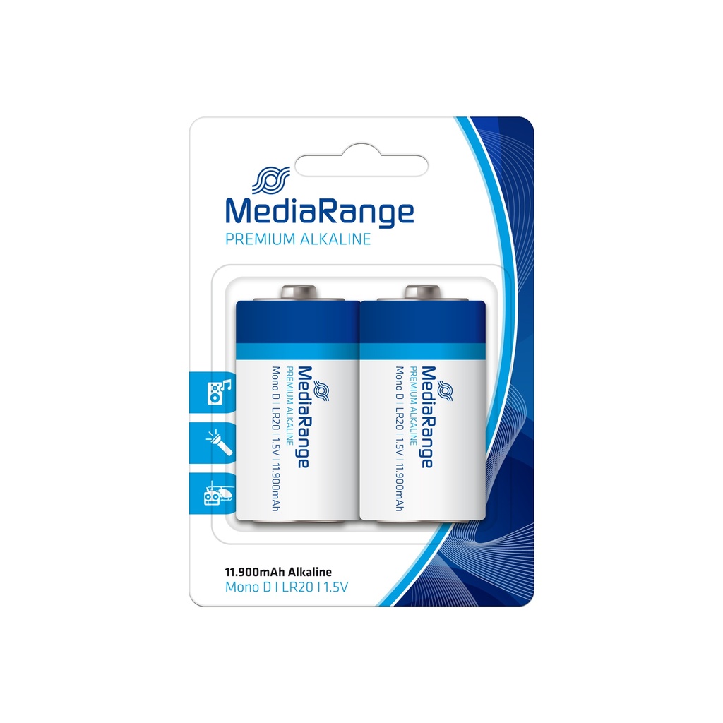 [500604440024] MediaRange MRBAT109 huishoudelijke batterij Wegwerpbatterij D Alkaline
