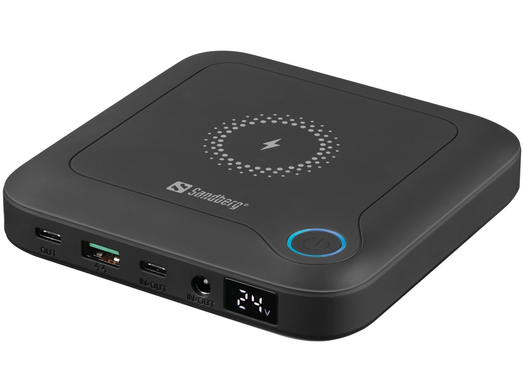 Sandberg 420-57 powerbank 24000 mAh Draadloos opladen Zwart
