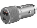 Sandberg 441-50 oplader voor mobiele apparatuur Universeel Metallic Sigarettenaansteker Snel opladen Auto