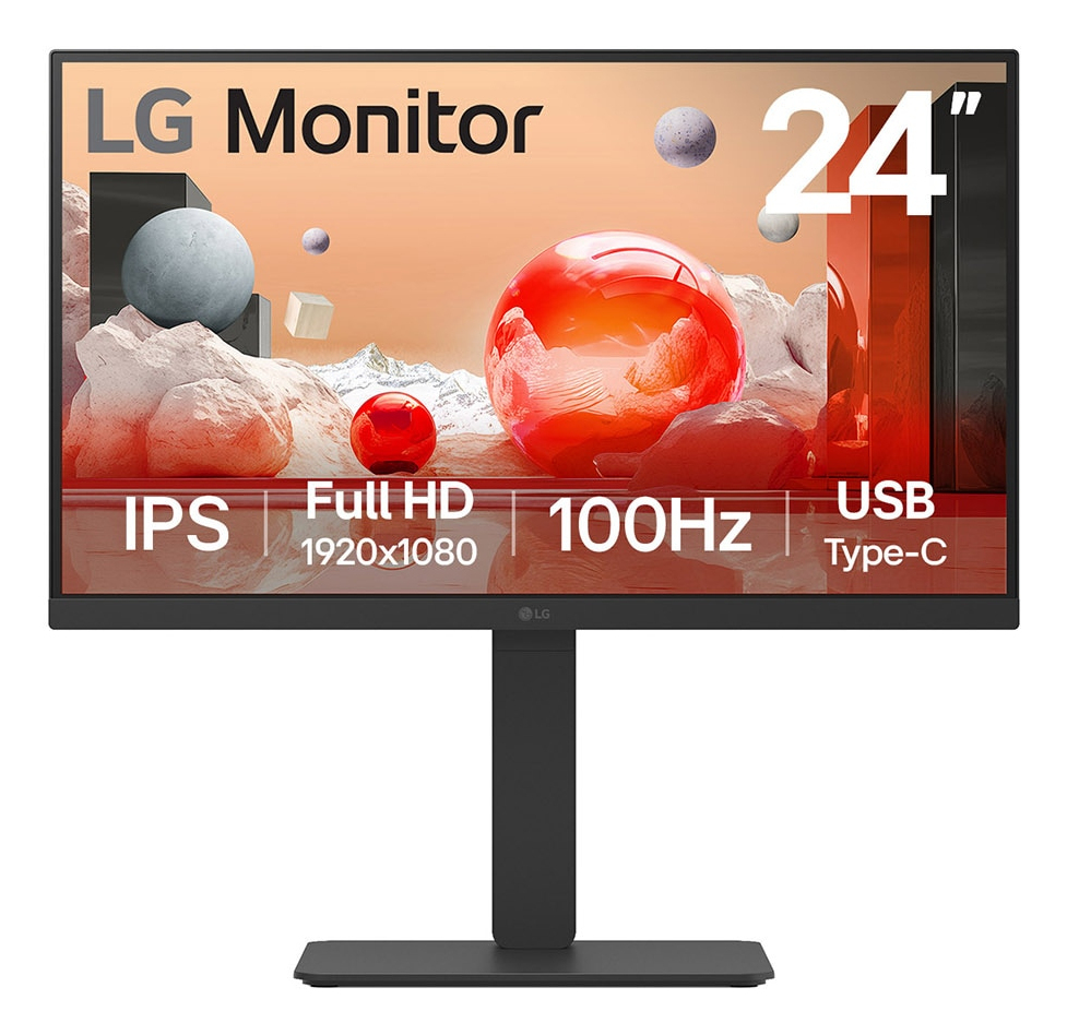 [600186440040] LG 24BA750-B computer monitor 60,5 cm (23.8") 1920 x 1080 Pixels Full HD LCD Zwart