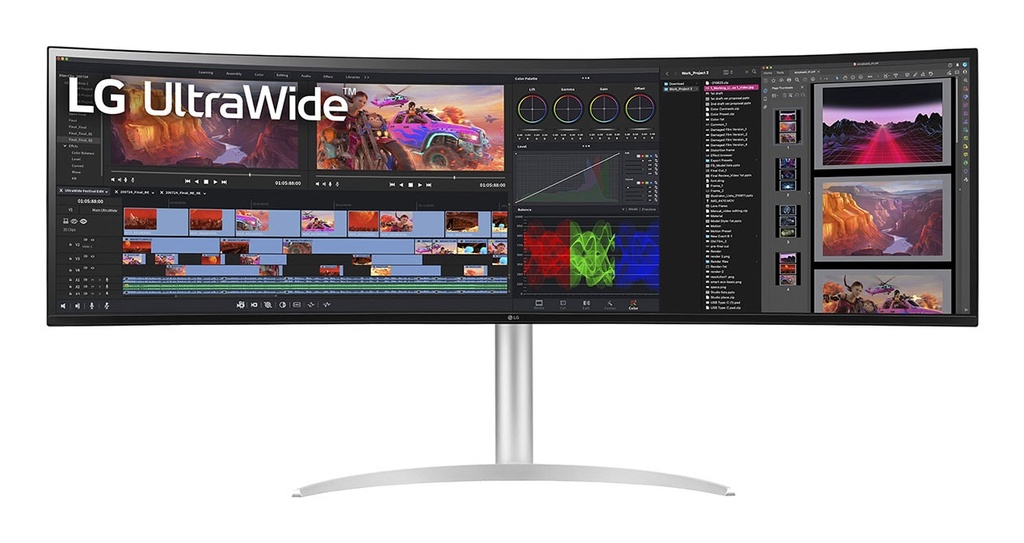 LG 49BQ95C-W computer monitor 124,5 cm (49") 5120 x 1440 Pixels UltraWide Dual Quad HD Wit