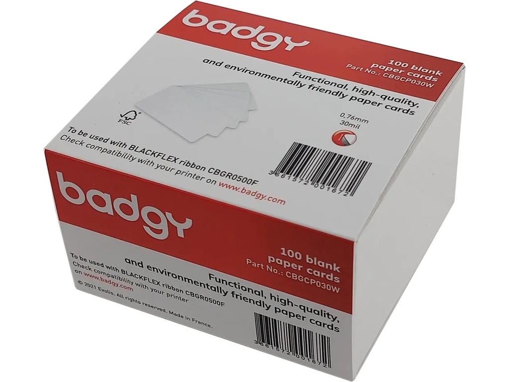 [600871440010] EVOLIS EVOLIS HIGH TRUST PAPER CARDS  (100)