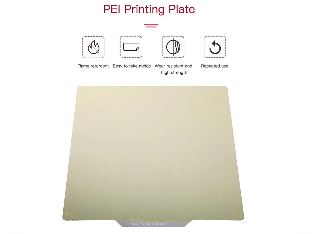 CREALITY PEI PRINT PLATE KIT 235x235x2MM FROSTED