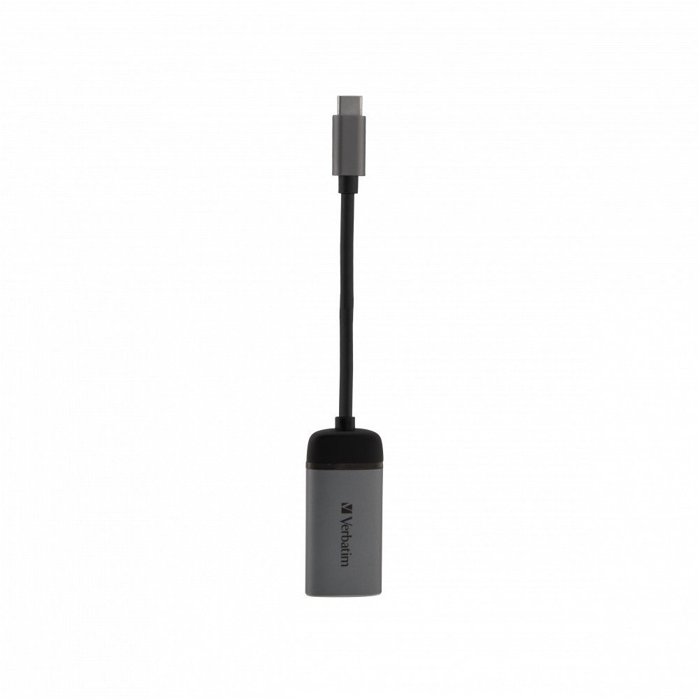 [670076440008] Verbatim 49143 video kabel adapter 0,1 m USB Type-C HDMI Zwart, Zilver