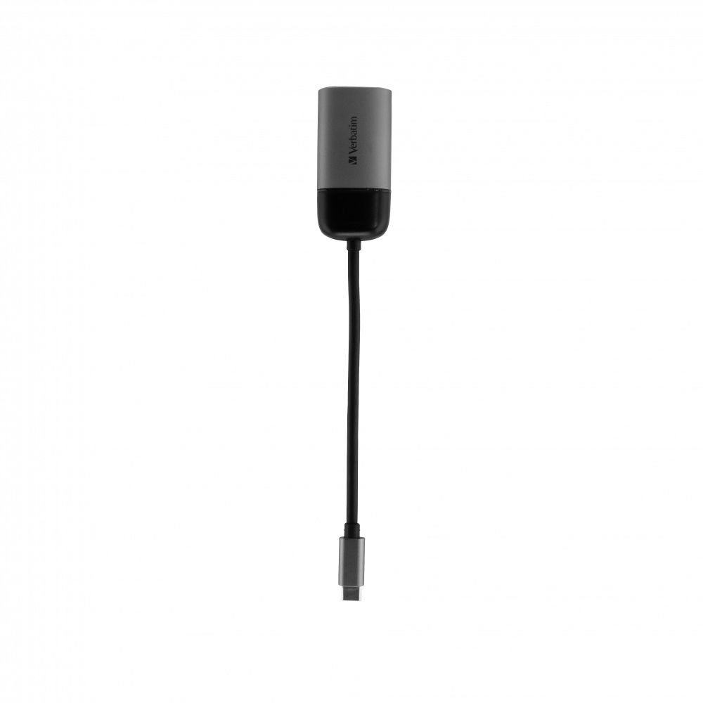 Verbatim 49145 video kabel adapter 0,01 m USB Type-C VGA (D-Sub) Zwart, Zilver