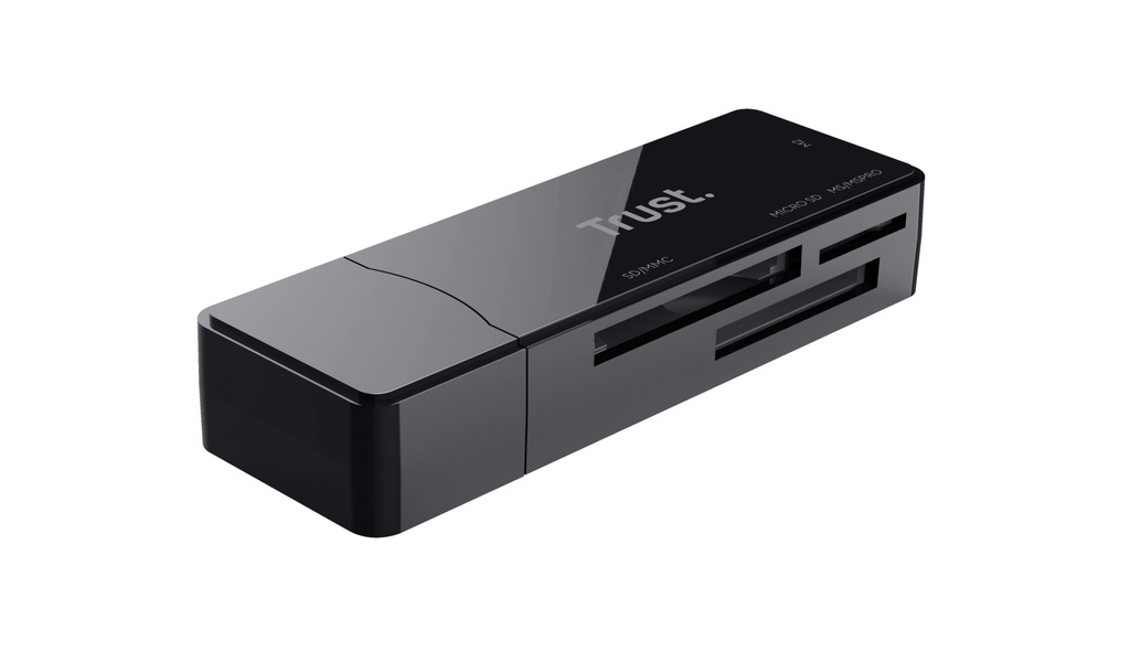 [670545440002] Trust Nanga | USB 3.1 Kaartlezer | Micro SD Card - SD Card - M2 Card - MS Card | Compact | 5 Gbps