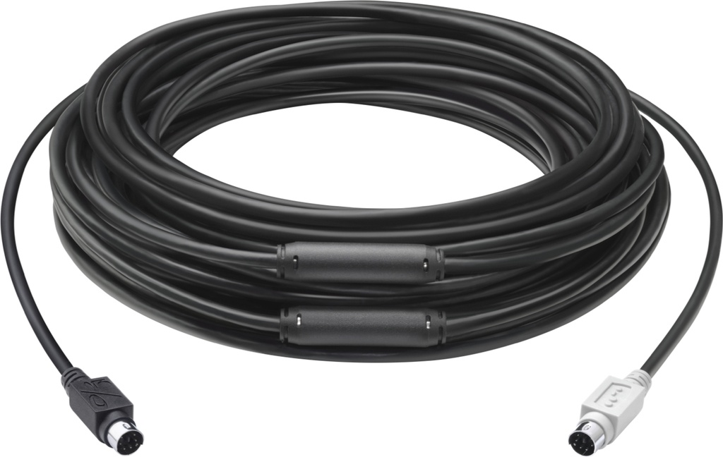 [670596440004] Logitech 939-001490 PS/2-kabel 15 m 6-p Mini-DIN Zwart