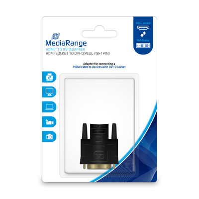 [670604440039] MediaRange MRCS170 tussenstuk voor kabels DVI-D HDMI Zwart