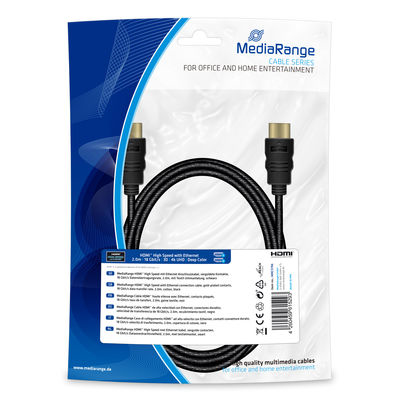 [670604440060] MediaRange MRCS196 HDMI kabel 2 m HDMI Type A (Standaard) Zwart