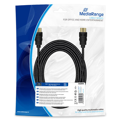 [670604440064] MediaRange MRCS211 HDMI kabel 5 m HDMI Type A (Standaard) Zwart