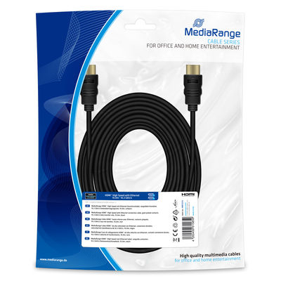 [670604440065] MediaRange MRCS212 HDMI kabel 10 m HDMI Type A (Standaard) Zwart