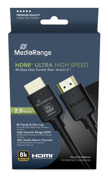 MediaRange MRCS220 HDMI kabel 2 m HDMI Type A (Standaard) Zwart