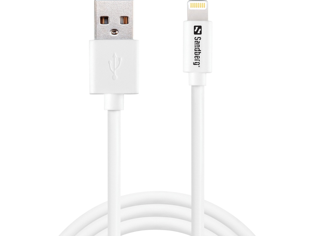 [670811440004] Sandberg USB>Lightning MFI 1m White