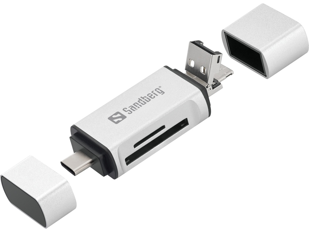 [670811440029] Sandberg Card Reader USB-C+USB+MicroUSB
